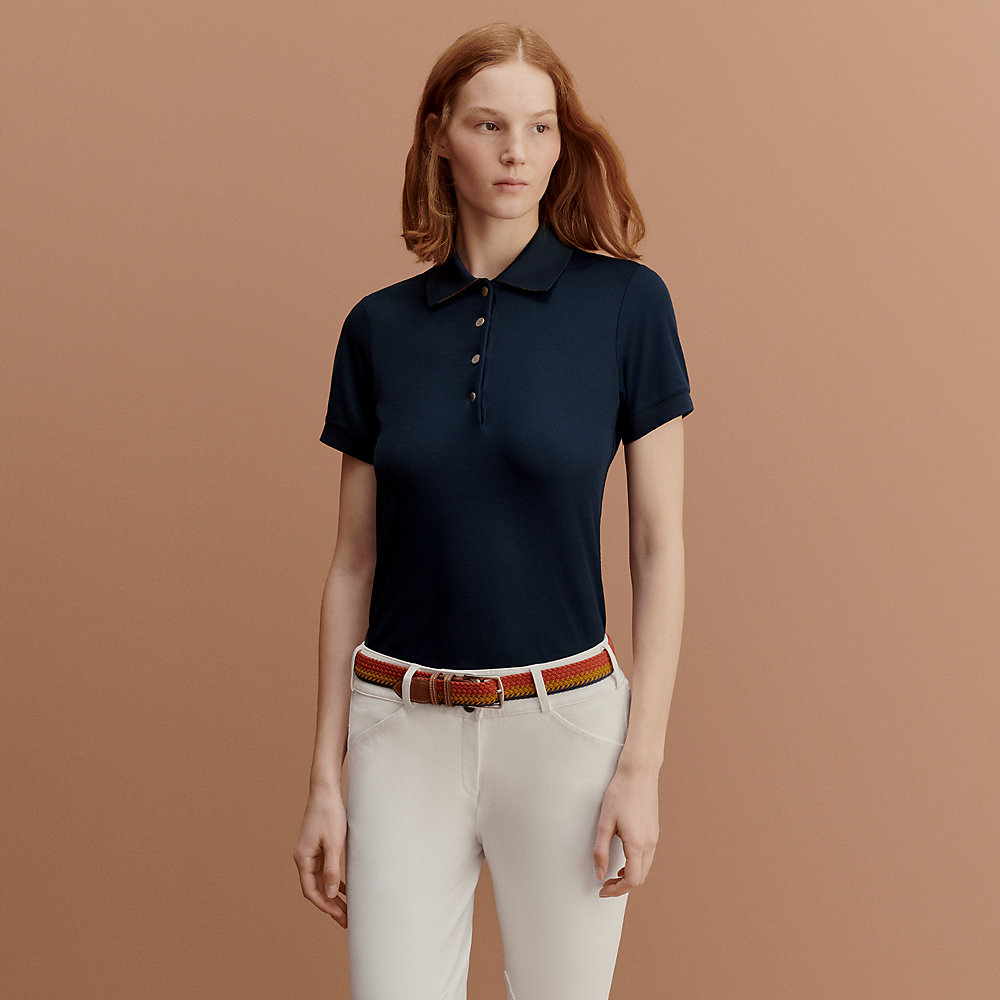 トップス HERMES POLO DOUBLE JEU MC FEMME Polo technique double jeu t.L - Hermès
